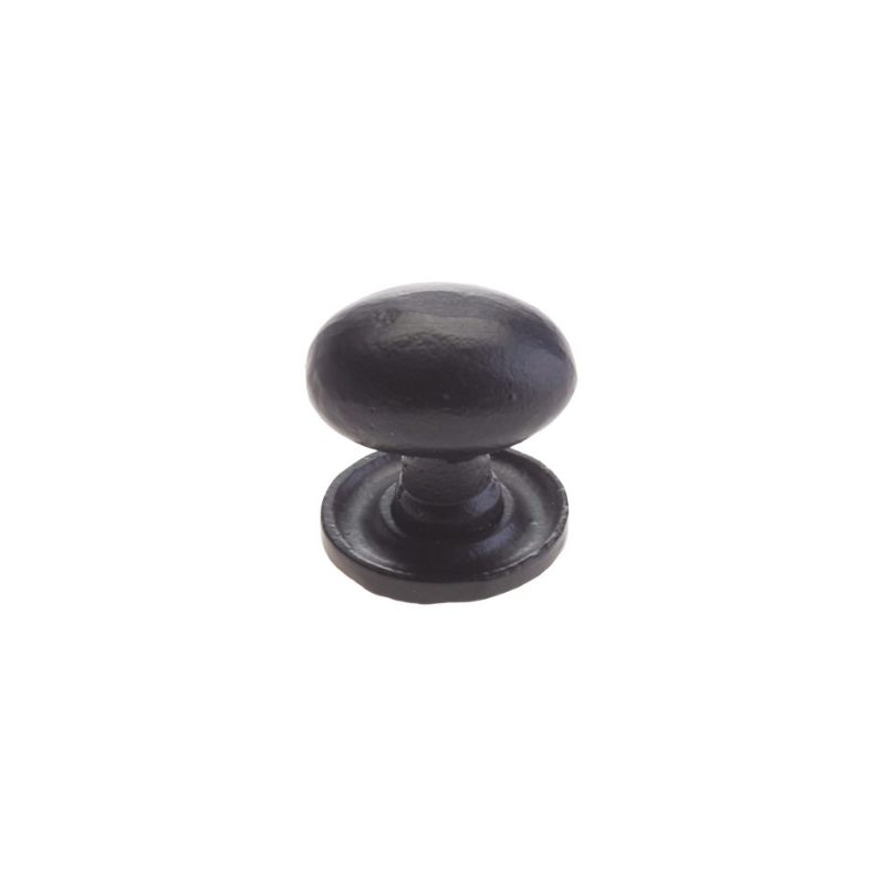 Oval Cupboard Knob - 33mm-Black Antique