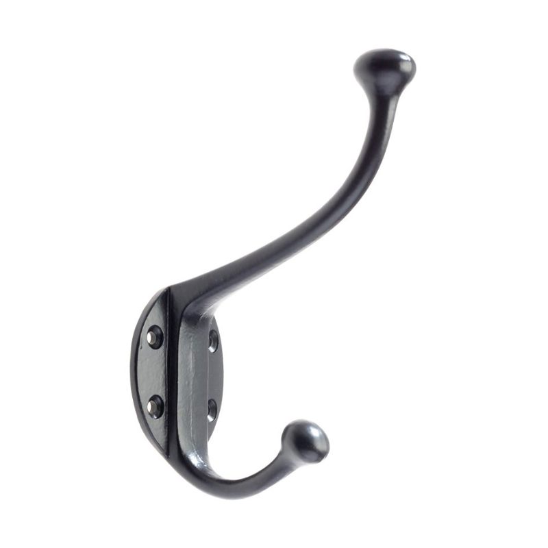 Hat and Coat Hook-Powder Coat Black