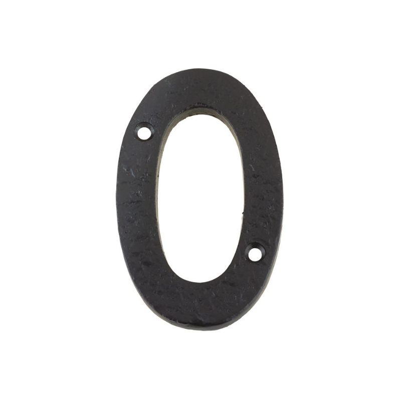 Numeral - No. 0 - 4"-Black Antique