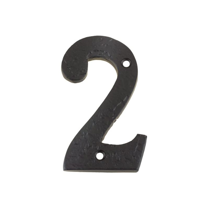 Numeral - No. 2 - 4"-Black Antique