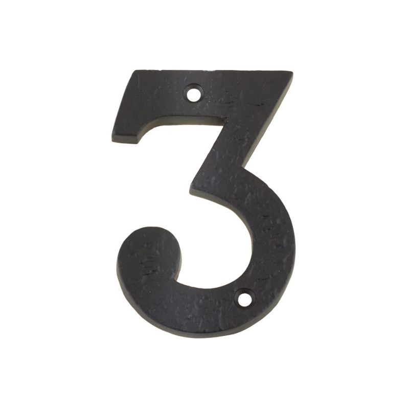 Numeral - No. 3 - 4"-Black Antique