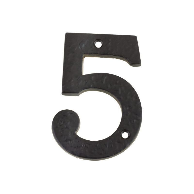 Numeral - No. 5 - 4"-Black Antique