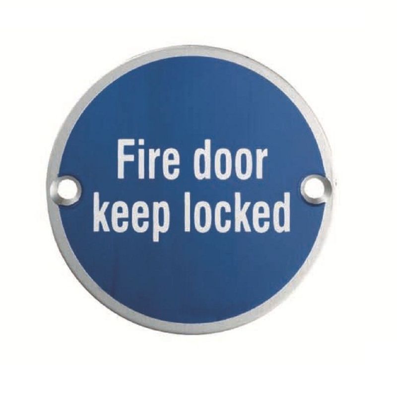 Carlisle Brass Fire Door Keep Locked Symbol