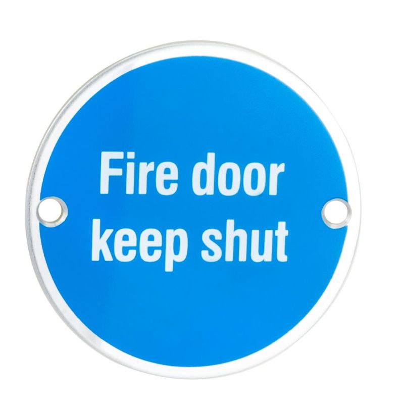 Carlisle Brass Fire Door Keep Shut Symbol