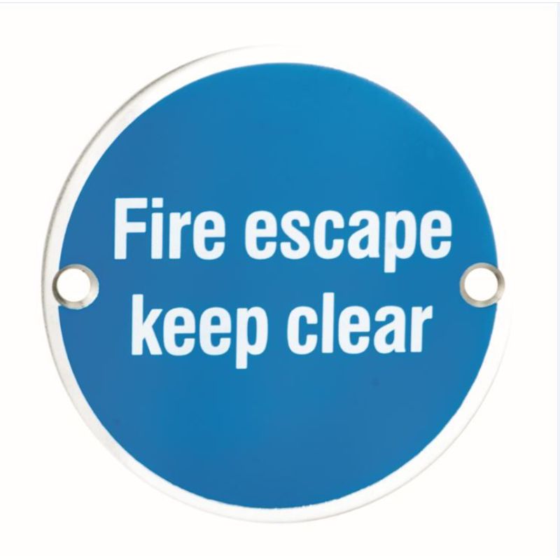 Carlisle Brass Signage Fire Escape - Keep Clear