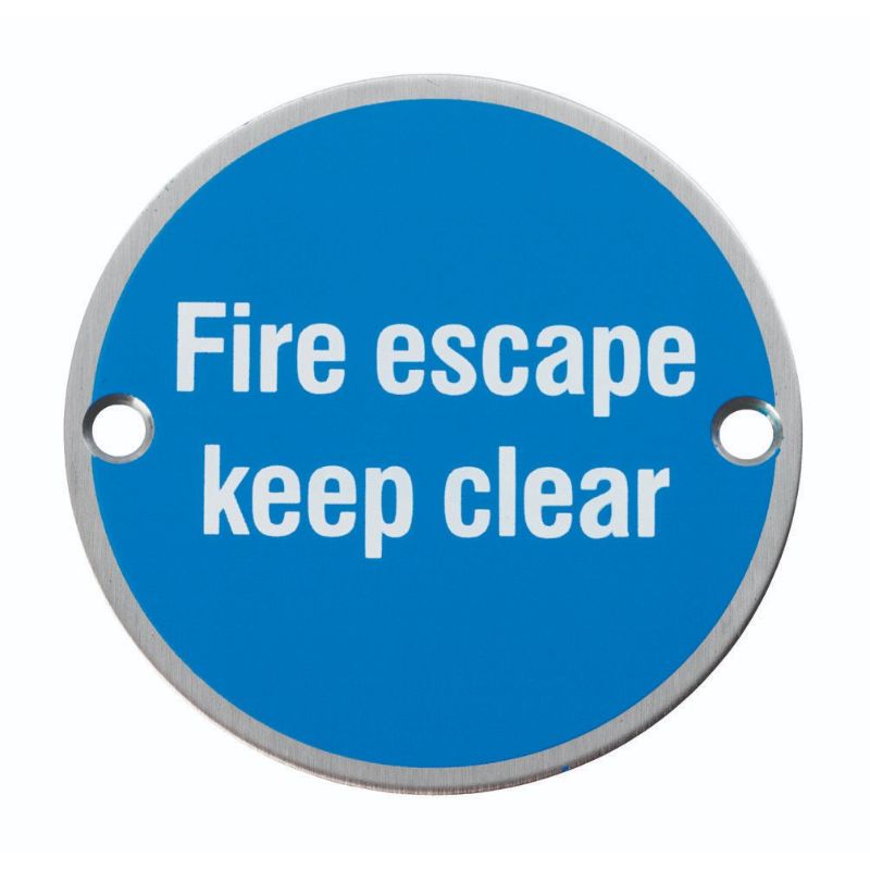 Carlisle Brass Signage Fire Escape - Keep Clear