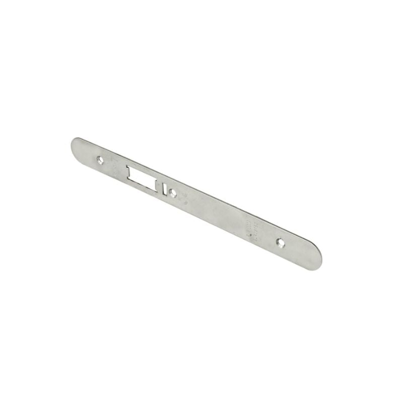 Carlisle Brass Forend Strike & Fixing Pack To Suit Din Anti Thrust Night Latch-Bright Stainless Steel-Radius Forend