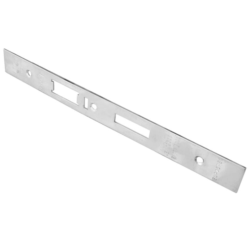 Carlisle Brass Forend Strike & Fixing Pack To Suit Din Escape Lock-Bright Stainless Steel-Square Forend