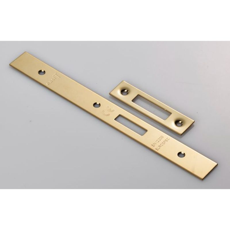 Carlisle Brass Forend Strike & Fixing Pack To Suit Din Euro Deadlock-PVD-Square Forend