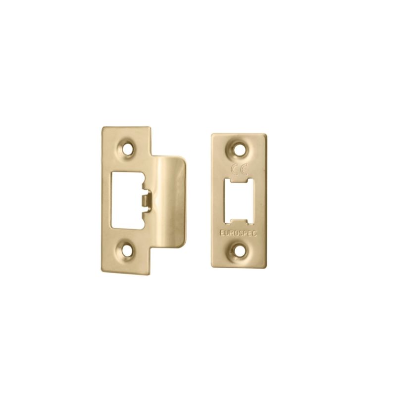 Carlisle Brass Forend Strike & Fixing Pack To Suit Heavy Duty Tubular Latch-PVD-Square Forend