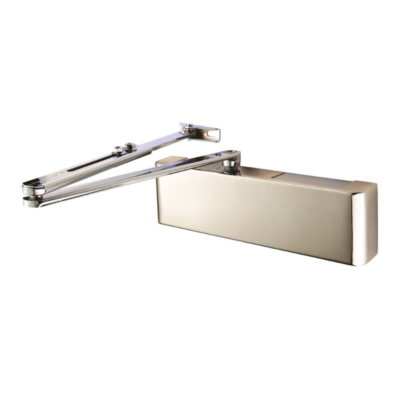 Carlisle Brass Full Cover Overhead Door Closer Variable Power 2-5 Polished Nickel Plate