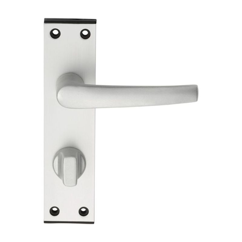 Carlisle Brass Aluminium MIAL Lever on bathroom / privacy backplate