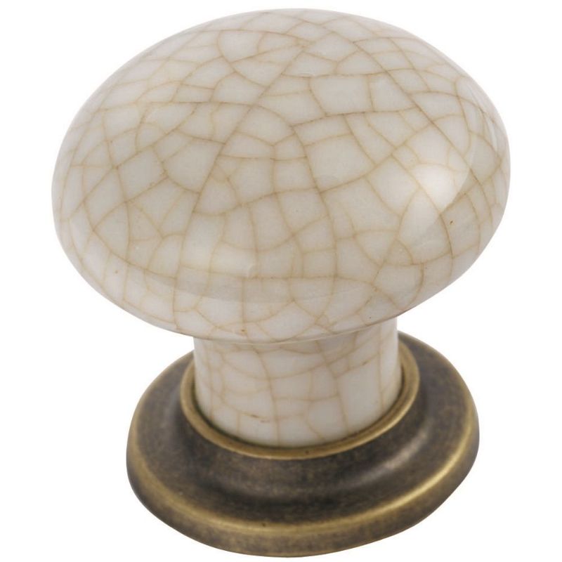 Carlisle Brass Porcelain Mushroom Pattern Knob 35mm