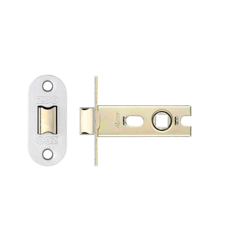 Project Tubular Latch 64mm - Bolt Through - Radius-Satin Stainless