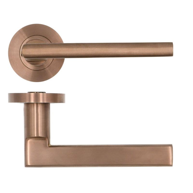 Varese Lever on Round Rose-PVD Bronze