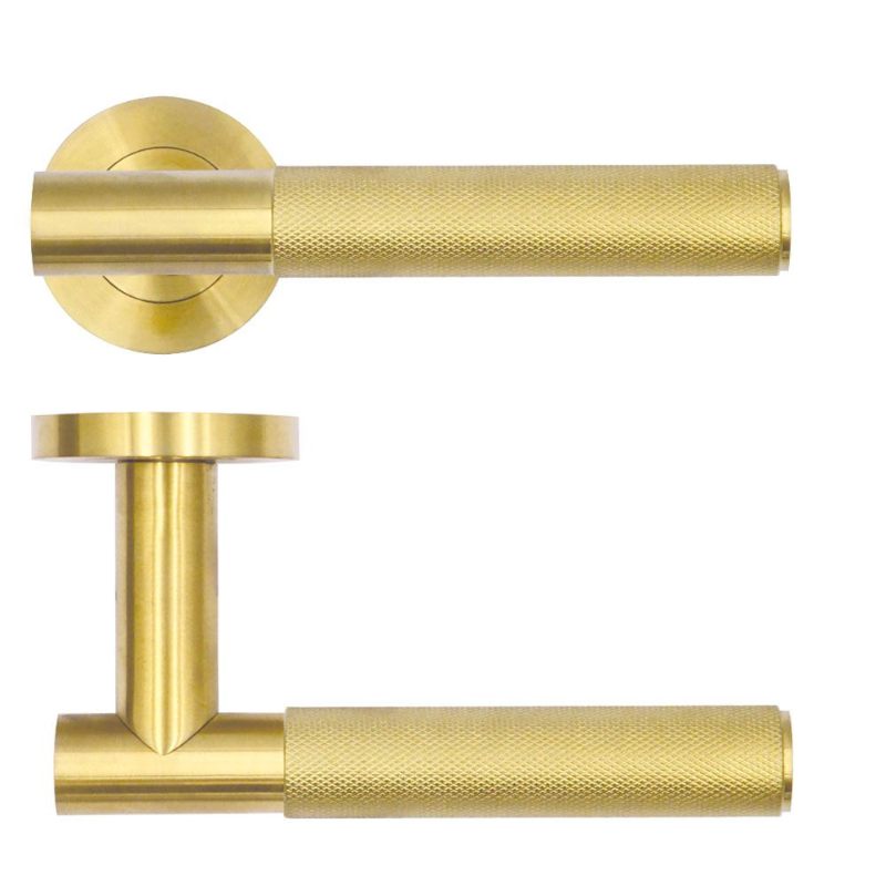 Orta Lever on Round Rose-PVD Satin Brass