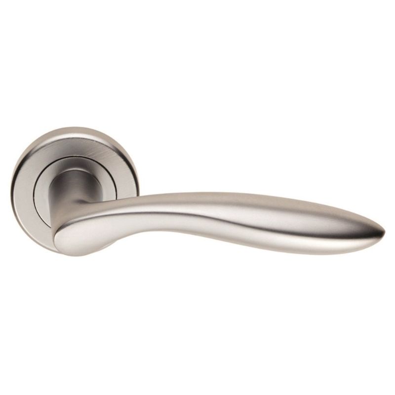 Carlisle Brass Serozzetta Shark Lever on Rose Satin Chrome