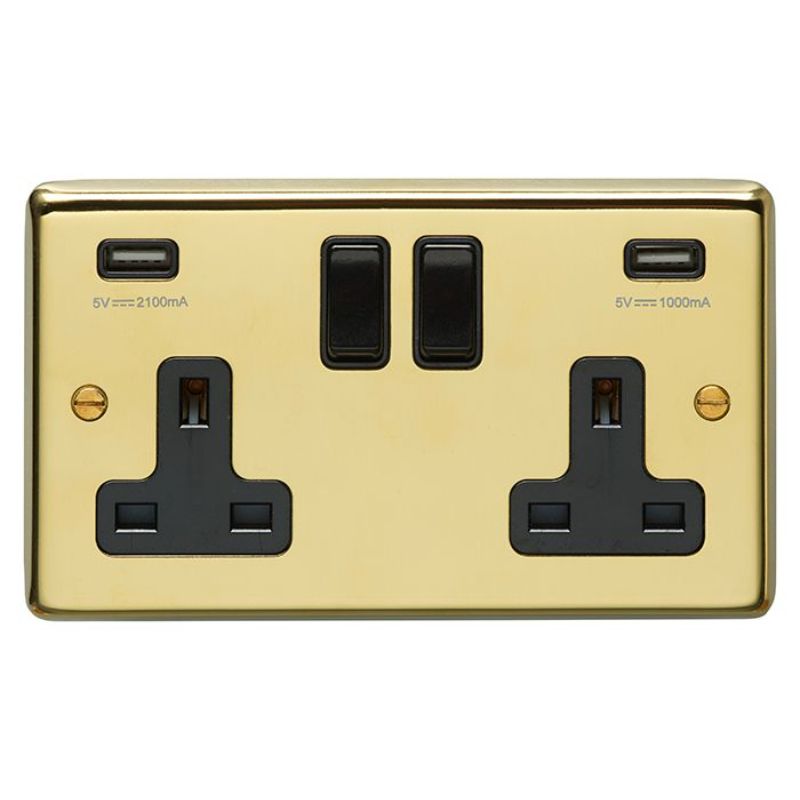 Carlisle Brass 2 Gang USB Socket