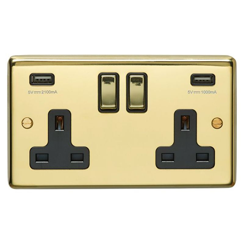 Carlisle Brass 2 Gang USB Socket