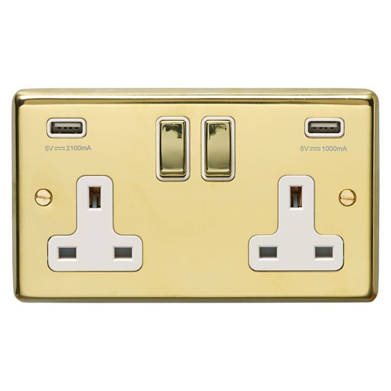 Carlisle Brass 2 Gang USB Socket