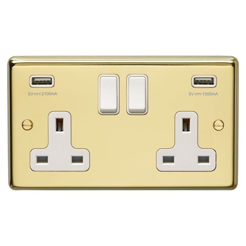 Carlisle Brass 2 Gang USB Socket