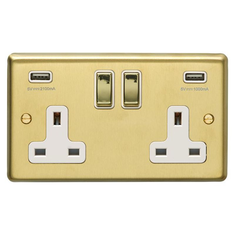 Carlisle Brass 2 Gang USB Socket