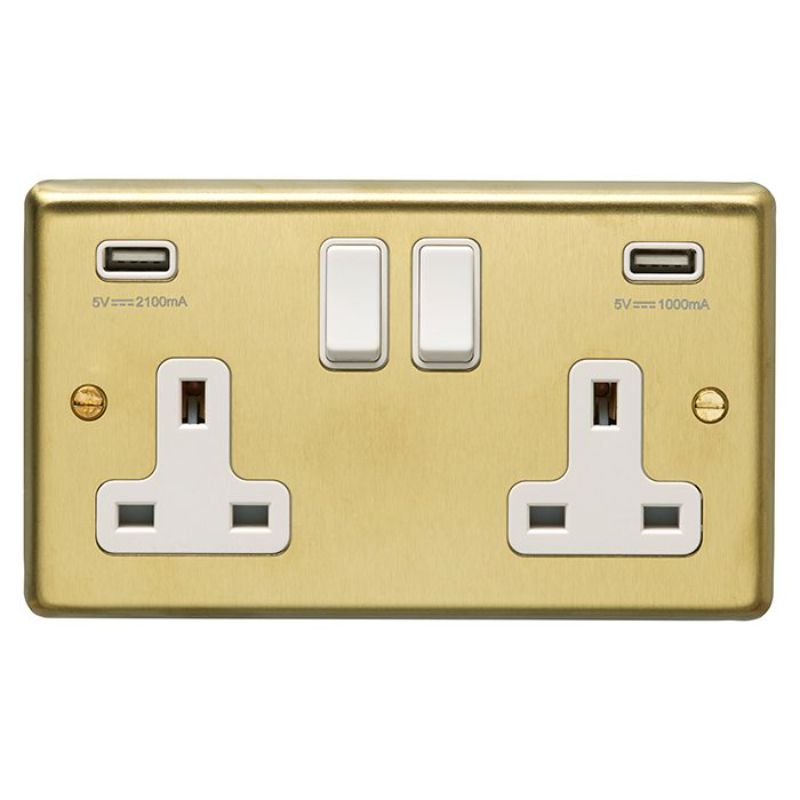 Carlisle Brass 2 Gang USB Socket