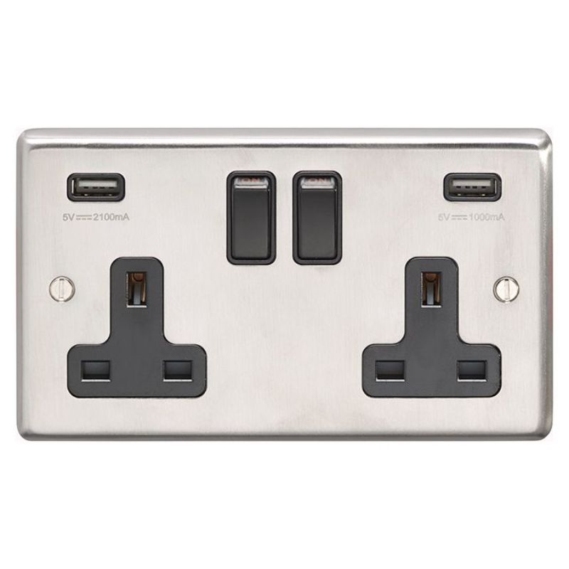 Carlisle Brass 2 Gang USB Socket