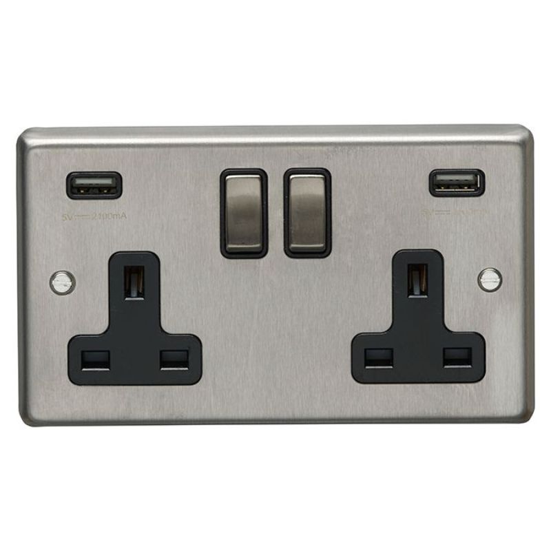 Carlisle Brass 2 Gang USB Socket