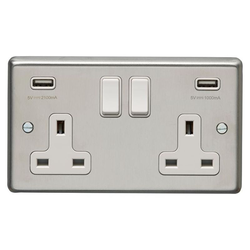 Carlisle Brass 2 Gang USB Socket