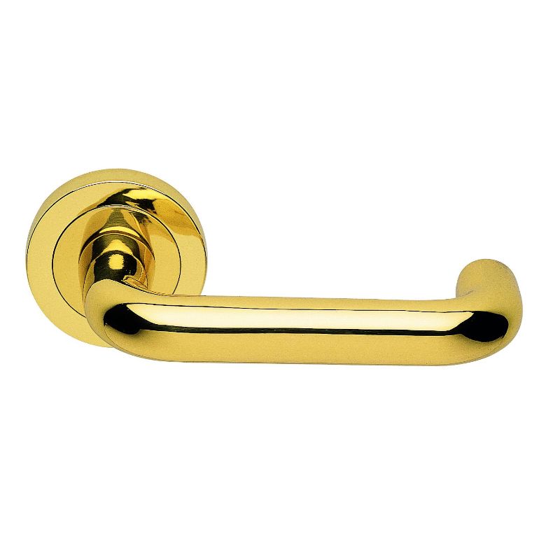 Carlisle Brass Studio H Lever on Round rose in Polished Brass