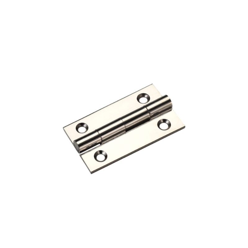 Solid Drawn Brass Butt Hinge - 38 x 22 x 1.3mm-Polished Nickel