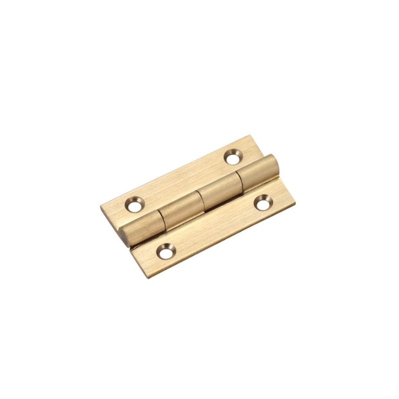 Solid Drawn Brass Butt Hinge - 38 x 22 x 1.3mm-Satin Brass