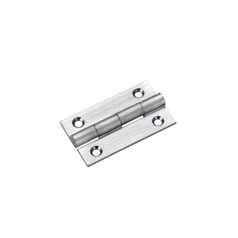 Solid Drawn Brass Butt Hinge - 38 x 22 x 1.3mm-Satin Chrome