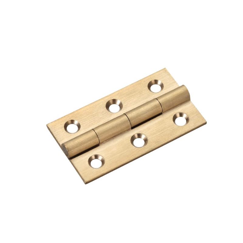 Solid Drawn Brass Butt Hinge - 50 x 28 x 1.5mm-Satin Brass