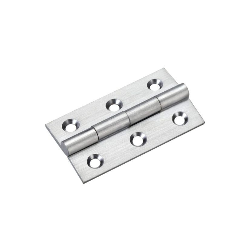 Solid Drawn Brass Butt Hinge - 50 x 28 x 1.5mm-Satin Chrome