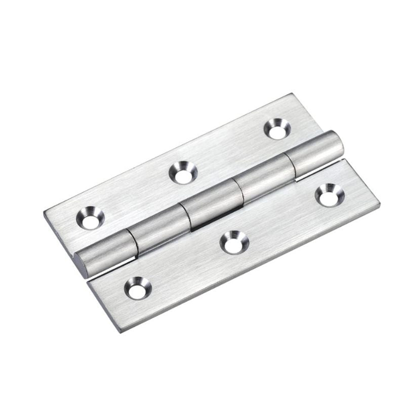 Solid Drawn Brass Butt Hinge - 64 x 35 x 2mm-Satin Chrome