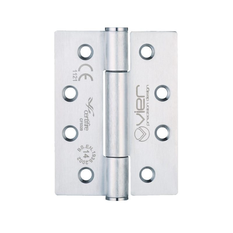 Grade 14 Concealed Bearing Hinge Stainless Steel - Grade 201 - 102 x 76 x 3mm (PAIR)-Satin Stainless