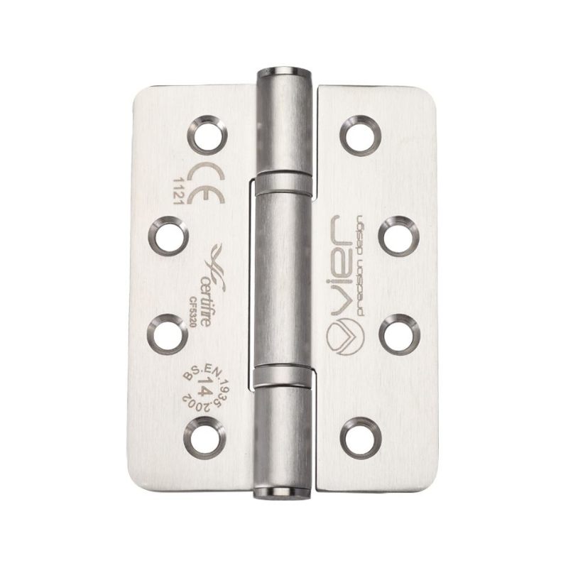 Grade 14 Bearing Hinge Stainless Steel Radius - Grade 201 - 102 x 76 x 3mm-Satin Stainless