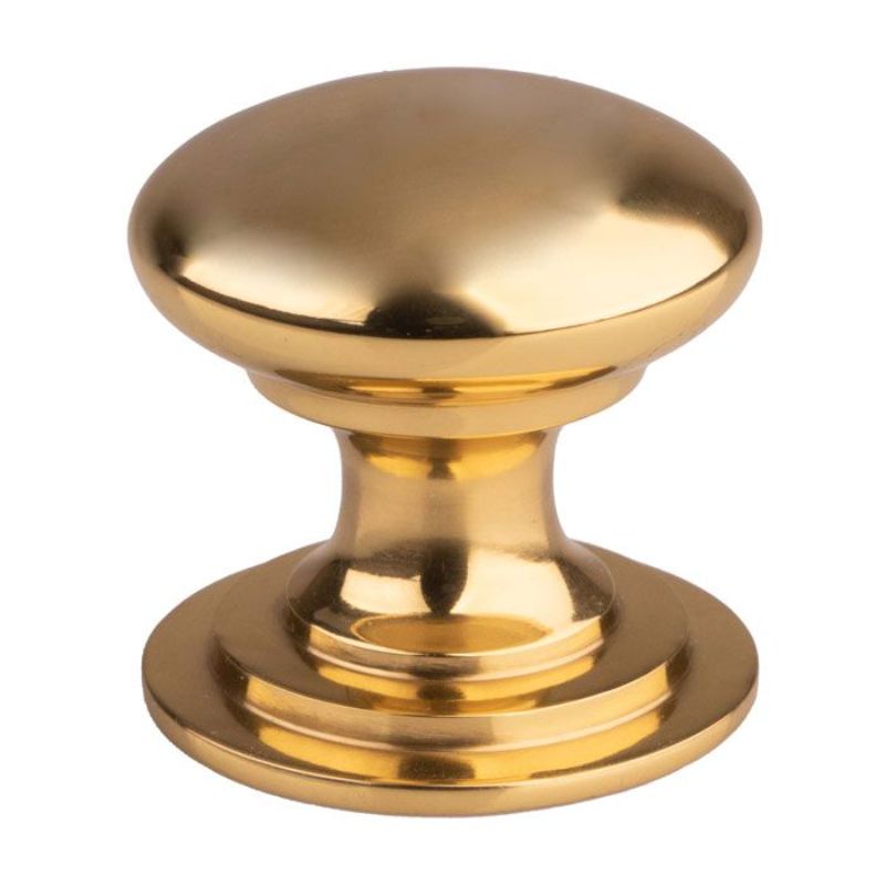 Carlisle Brass Victorian Cupboard Knob 38mm Polished Brass