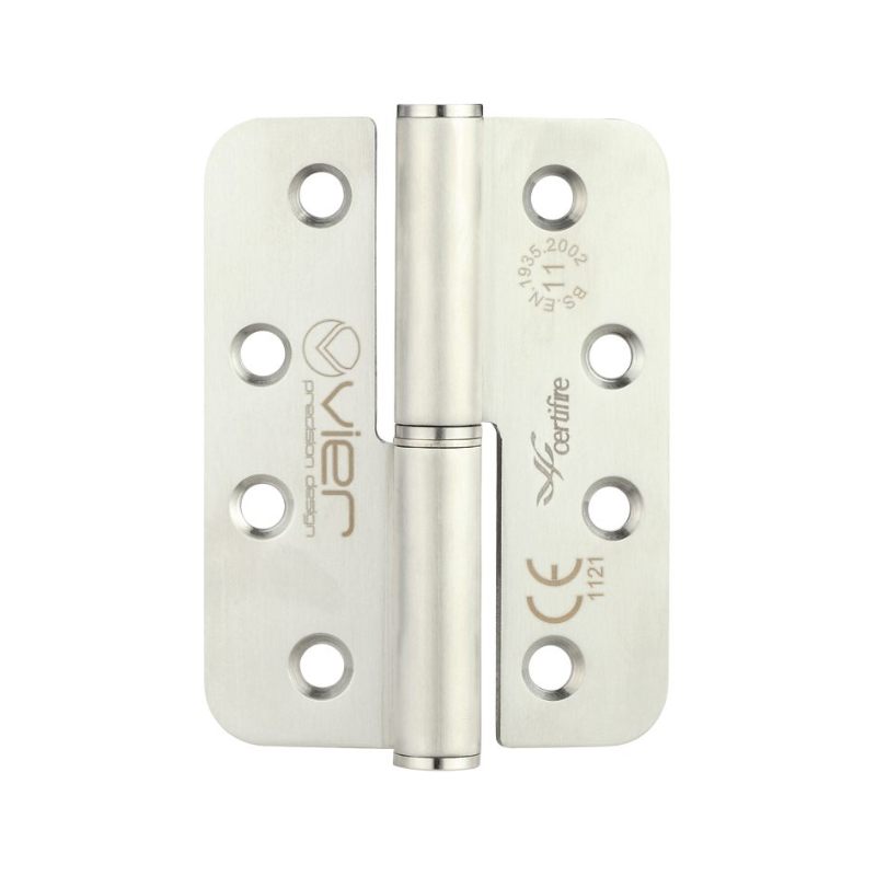 Grade 11 Lift Off Hinge Stainless Steel - Radius - Grade 201 - 102 x 76 x 3mm - Right Hand-Satin Stainless