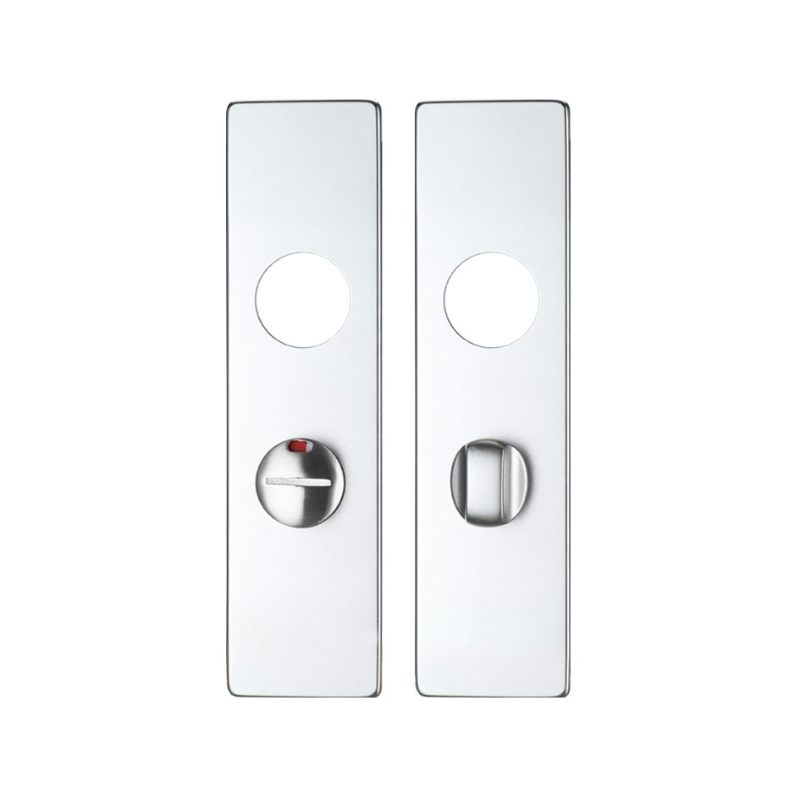 Spare Push on Bathroom Backplate for Aluminium including the Turn and release-Satin Aluminium