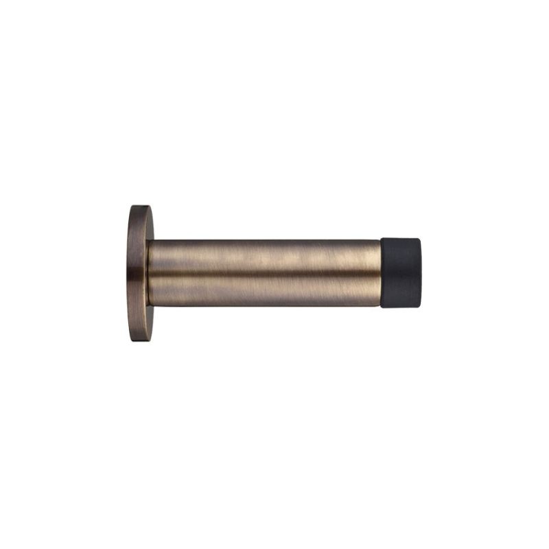 Door Stop - Cylinder c/w Rose 70mm -Florentine Bronze