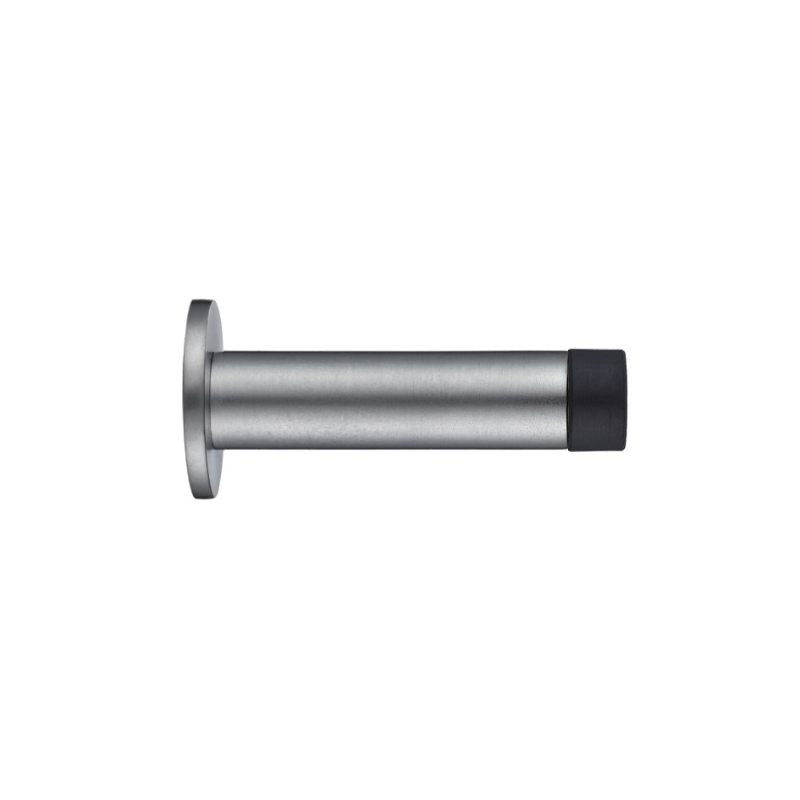 Door Stop - Cylinder c/w Rose 70mm -Satin Chrome