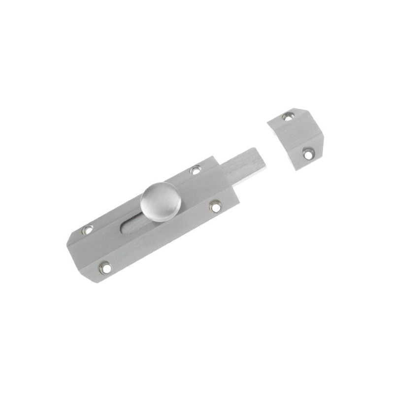 Surface Bolt 102mm-Satin Chrome