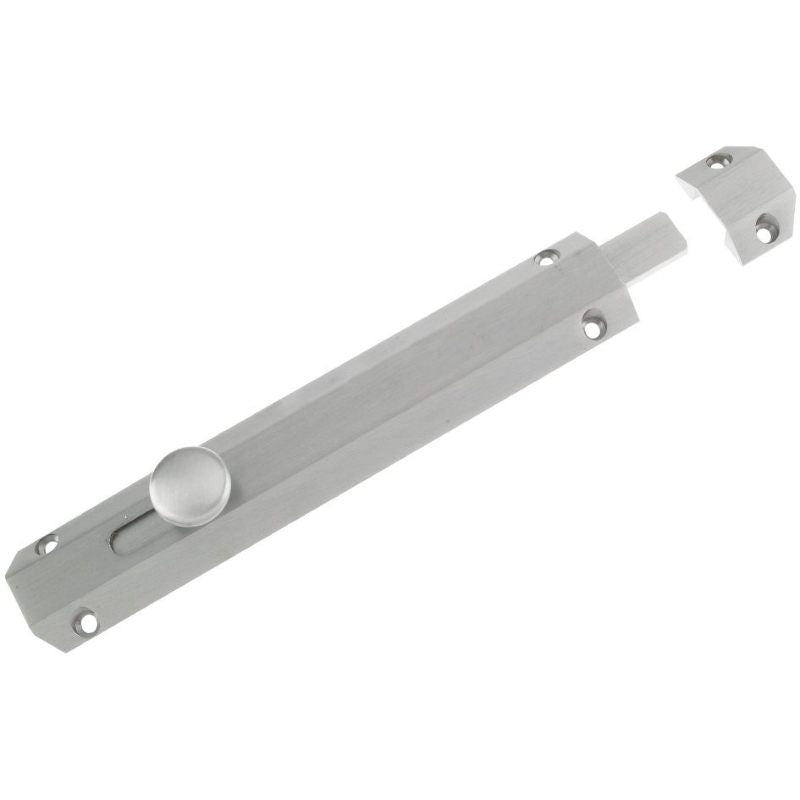 Surface Bolt 202mm-Satin Chrome