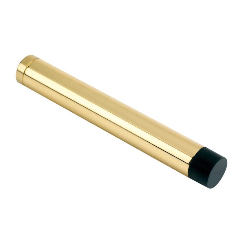 Door Stop - Cylinder without Rose 105mm-Polished Brass