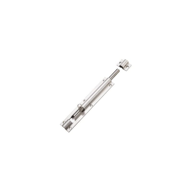 Barrel Bolt 200mm x 40mm including Keeps and Screws-Satin Stainless