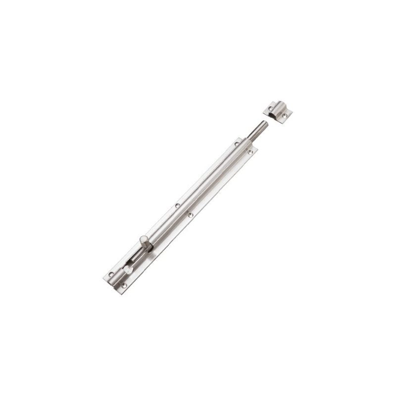 Barrel Bolt 300mm x 40mm including Keeps and Screws-Satin Stainless