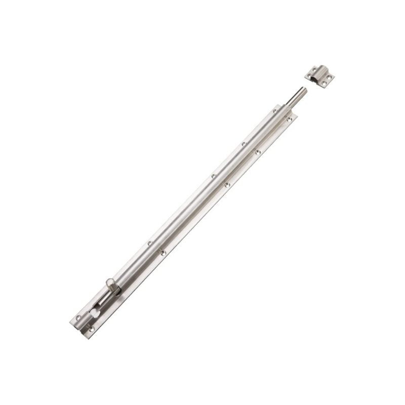 Barrel Bolt 450mm x 40mm including Keeps and Screws-Satin Stainless